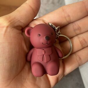 bear pattern keychain long lasting matte lip gloss